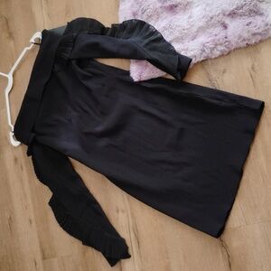 Elegant Black Ruffle Dress